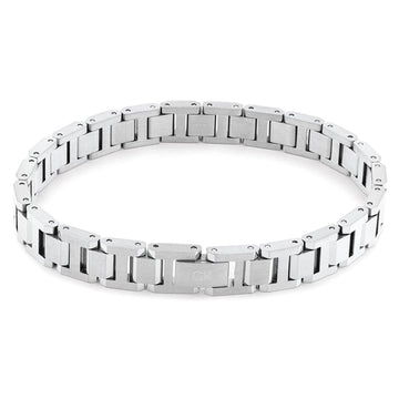 Ανδρικό βραχιόλι Calvin Klein 35000284 σε ασημί χρώμα κατασκευασμένο από χειρουργικό ατσάλι.